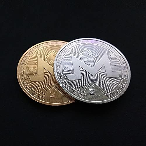2pcs COMEMORATIVE novčiće pozlaćeni srebro novčić Monero Bitcoin Bitcoin CryptoCurrency 2021 Limited Edition Kolekcionarni novčić sa zaštitnom futrolom