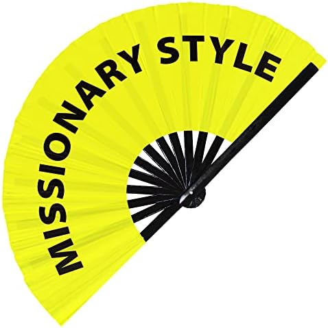 Misionarni stil ručni ventilatorski ventilator za ručni ventilator smijeha Slang Slang Words Izjave Izjave Pokloni Festival Pribor